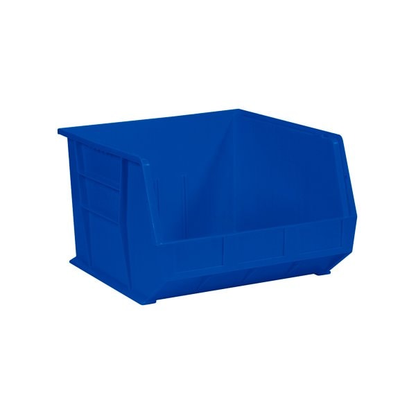 Bsc Preferred 18 x 16-1/2 x 11'' Blue Plastic Stack & Hang Bin Boxes, 3PK BUY00013738 - main